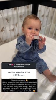 Madyson Joye's story on her son's favourite milestone. Source : @Instagram/madysonjoye